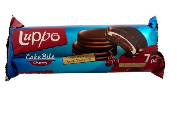 Кекс «Luppo» с какао и маршмеллоу и вишневой начинкой в мл. шоколаде 182 г