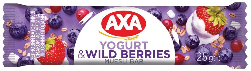 Батончик "АХА" зі смаком йогурту та лісовими ягодами 25 г