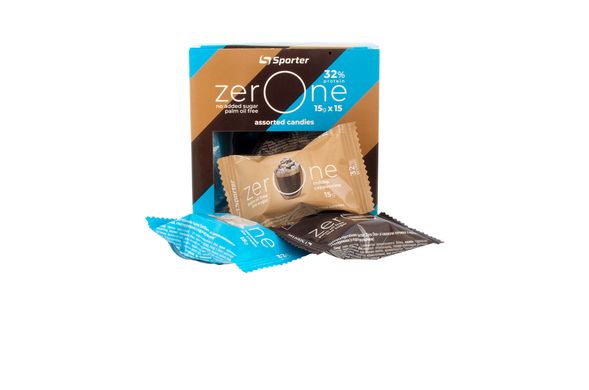 Sporter Коробка протеїнових цукерок "Zero One" Mix 15шт по 15г