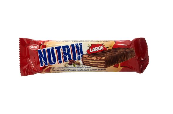 Вафли NUTRIX LARGE с какао кремом и арахисом в шоколаде 60 гр