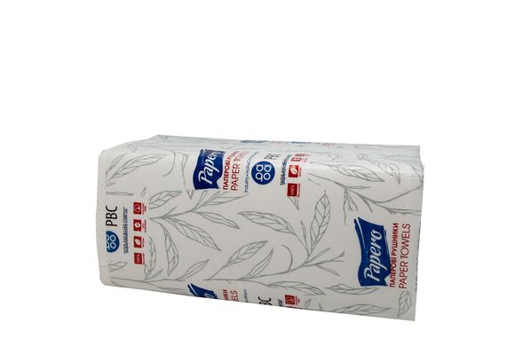 Полотенце бумажное двухслойное для диспенсера белый Papero (150шт / уп) / 20 уп / ящ.