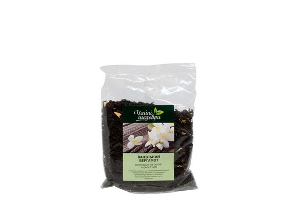 Чай Чайные шедевры заварной "Ванильный бергамот" композиция на основе черного чая (100 гр)
