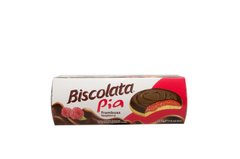 Печиво "Biscolata Pia Raspberry" з малиновою начинкою та чорним шоколадом 100г