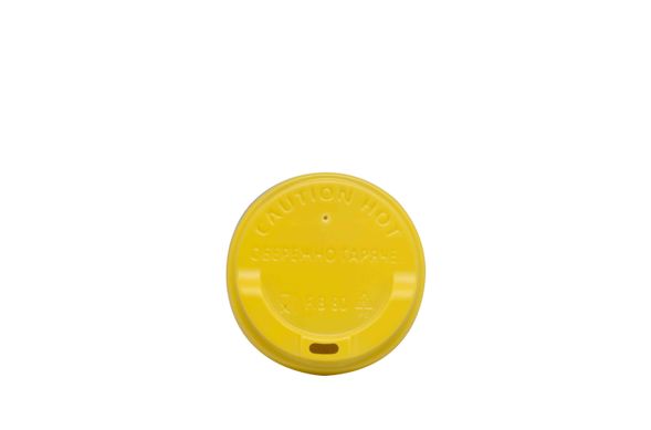 80 мм FiB Желтая крышка для бумажного стакана (50 шт)